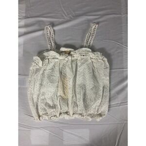 Elan NEW Womens Size Large ivory White Sleeveless Tank Top Blouse